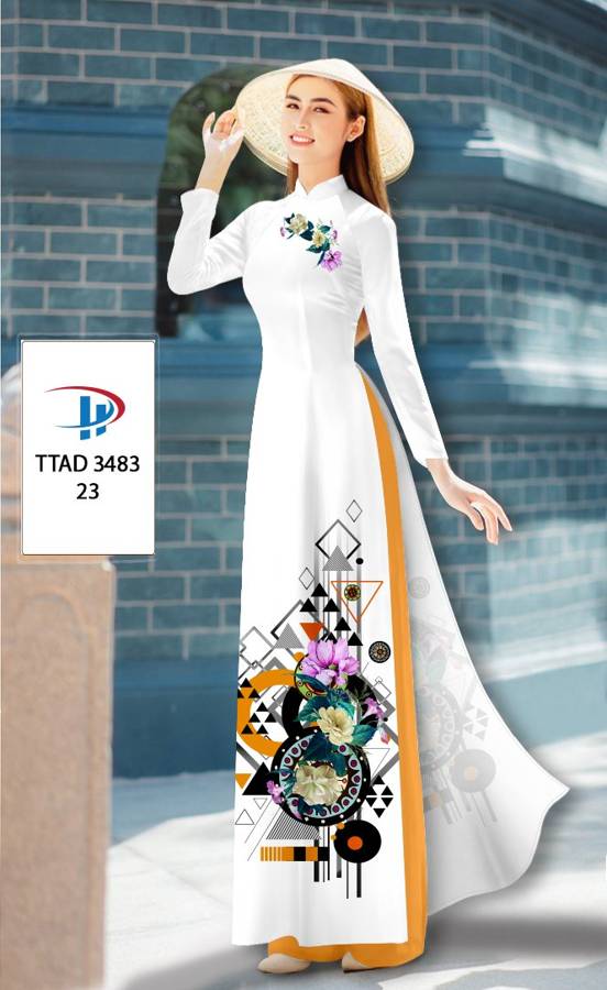 Vải Áo Dài Hoa In 3D AD TTAD3483 23